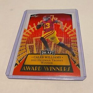 Caleb Williams RC Rookie 2023 Leaf Red Football Card #14 USC Trojans